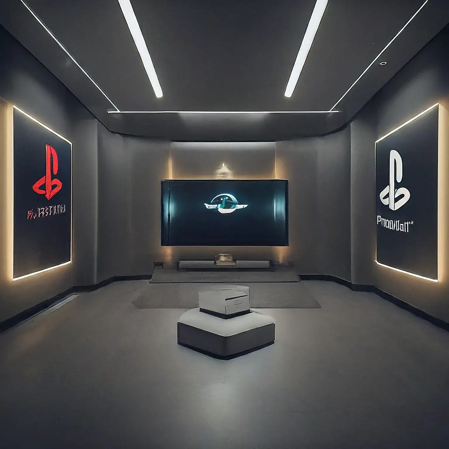 PlayStation video game hall decor 3
